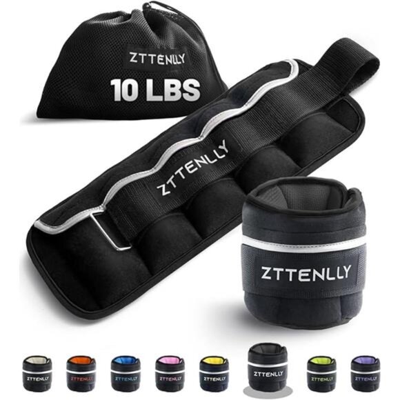 Adjustable Ankle Weights 10LBS Pair (5lbs each) with Carry Bag - Breathable - Picture 14 of 14